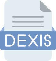 Dexis Arquivo formato linha ícone vetor