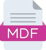 mdf Arquivo formato linha ícone vetor