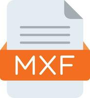 mxf Arquivo formato linha ícone vetor