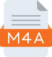 m4a Arquivo formato linha ícone vetor