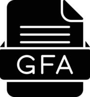 gfa Arquivo formato linha ícone vetor