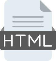 html Arquivo formato linha ícone vetor