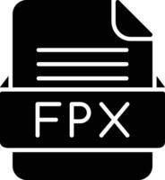 fpx Arquivo formato linha ícone vetor