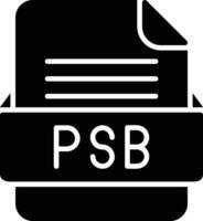 PSB Arquivo formato linha ícone vetor