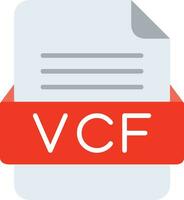 vcf Arquivo formato linha ícone vetor