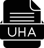 uha Arquivo formato linha ícone vetor