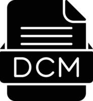 dcm Arquivo formato linha ícone vetor