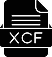 xcf Arquivo formato linha ícone vetor