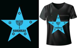 hanukkah dia camiseta Projeto vetor