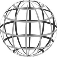 oco esfera coordenada rede paralelo meridiano globo planeta terra vetor
