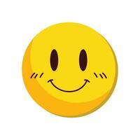 vetor feliz emoji em branco fundo