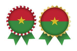 vetor medalha conjunto desenhos do burkina faso modelo