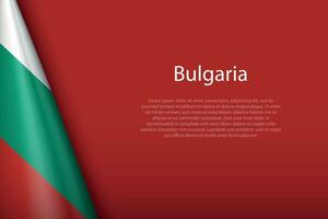nacional bandeira Bulgária isolado em fundo com copyspace vetor