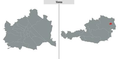 mapa estado da áustria vetor