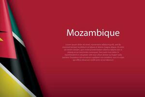 nacional bandeira Moçambique isolado em fundo com copyspace vetor