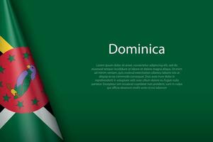 nacional bandeira dominica isolado em fundo com copyspace vetor