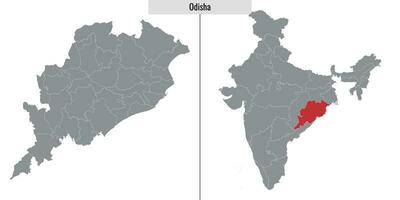 mapa Estado do Índia vetor