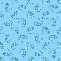 procarionte bactérias vetor conceito linha azul desatado padronizar