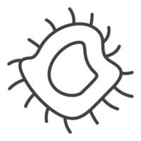perigoso micróbio vetor conceito esboço simples ícone ou símbolo