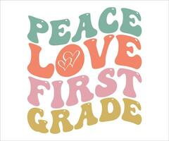 Paz amor primeiro grau vetor