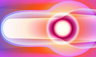 cyberpunk luz trilhas dentro movimento ou luz lento obturador efeito com colorida gradiente sombra. aceleração Rapidez movimento geométrico forma em noite. brilhante espumante fundo. vetor ilustração