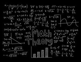 ilustração de fundo de quadro-negro de matemática realista vetor