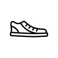 linha de ícone de sapatos vetor