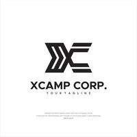 carta xc logotipo Projeto corporação vetor