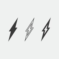 logotipo e símbolos do ícone do relâmpago elétrico do flash