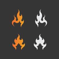logotipo e ícone de fogo, elemento flamejante vetorial chama ilustração design energia, quente, aviso, sinal de cozimento, logotipo, ícone, luz, energia, calor