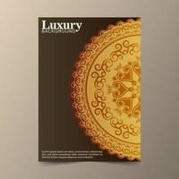 capa e cartão estilo mandala premium vetor