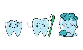 dentes escovar, dental, oral higiene escova de dente, pasta de dentes conceito vetor