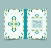 colorida ornamental livro cobrir Projeto vetor