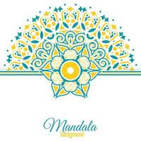 conceito de banner de padrão de mandala colorida vetor