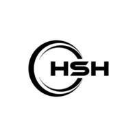 hsh carta logotipo projeto, inspiração para uma único identidade. moderno elegância e criativo Projeto. marca d'água seu sucesso com a impressionante isto logotipo. vetor