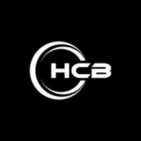 hcb carta logotipo projeto, inspiração para uma único identidade. moderno elegância e criativo Projeto. marca d'água seu sucesso com a impressionante isto logotipo. vetor