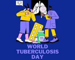 mundo tuberculose dia ilustração vetor