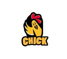 acenando frango mascote logotipo para ayam geprek restaurante vetor