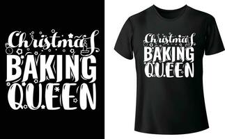 Natal cozimento rainha camiseta Projeto vetor