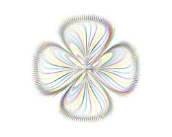 uma colorida flor com pontos em branco fundo, cmyk meio-tom ponto efeito vetor