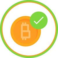 bitcoin aceitaram vetor ícone Projeto