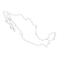 mapa do México dentro branco cor. mexicano mapa. vetor