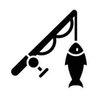pescaria vetor glifo ícone para pessoal e comercial usar.