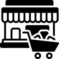 sólido ícone para compras vetor