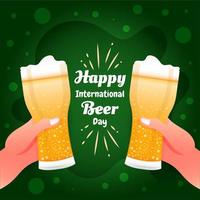 feliz dia internacional da cerveja vetor