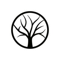 vetor plano estilo árvore tronco ramo logotipo
