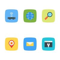 Conjunto de vetor SEO Search Engine Optimization Icons