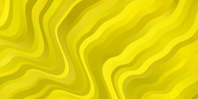 pano de fundo vector amarelo claro com curvas.