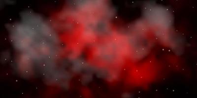fundo vector vermelho escuro com estrelas coloridas.