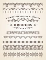 Vector Ornaments Borders. Elementos Decorativos De Design.